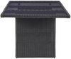 Garten-Esstisch Schwarz 200 x 100 x 74 cm Glas und Poly Rattan Bild 3