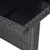 Garten-Esstisch Schwarz 200 x 100 x 74 cm Glas und Poly Rattan Bild 4