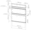 Küchenfront R-Line Rot 59.6 x 70.4 cm Möbelfront für den Schubladenunterschrank Vicco Bild 2