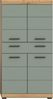 Xonox Scout Badmidischrank (B/H/T: 74x141x31 cm) in Salbei und Artisan Eiche Nachbildung Bild 4