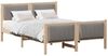 vidaXL Bettgestell Braun und Taupe 140 x 190 cm Massivholz Kiefer 3394326 Bild 2