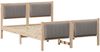 vidaXL Bettgestell Braun und Taupe 140 x 190 cm Massivholz Kiefer 3394326 Bild 3