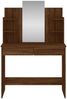 vidaXL Schminktisch mit Spiegel Braun Eichen-Optik 96x39x142 cm 837581 Bild 4