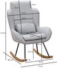 Schaukelstuhl CAPRI Grau Design Relaxsessel 75 x 110 x 88,5 cm, Sessel Stoff. Bild 4
