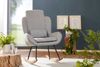 Schaukelstuhl CAPRI Grau Design Relaxsessel 75 x 110 x 88,5 cm, Sessel Stoff. Bild 3