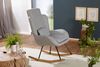 Schaukelstuhl CAPRI Grau Design Relaxsessel 75 x 110 x 88,5 cm, Sessel Stoff. Bild 5