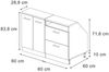 Dachschrägenschrank-Set Rion Schwarz Beton 120 cm 2er Set Schrankkorpuss 60 cm Tiefe Vicco Bild 2