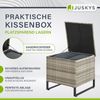 Juskys Outdoor Polyrattan Lounge Santorini - Gartenlounge mit Beistelltisch & Auflagenbox - Gartenmöbel Set Rattan Sitzecke wetterfest - Grau-meliert Bild 5