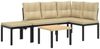 vidaXL Gartenbank-Set 4-tlg. Schwarz Pulverbeschichteter Stahl 3283651 Bild 2