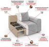 OTTO home 3-Sitzer AZITA optionale Schlafsofa mit Bettkasten, Breite 253cm, Sofa mit Wellenunterfederung, Bubble-Optik, Verlässliche Qualität Bild 4