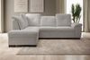 Ecksofa Duarte, Eckcouch L-Form, L-Sofa mit Schlaffunktion und Bettkasten, Sofa Links, Sofa Cord-Stoff, 262 x 103 x 170 cm, Grau Bild 2