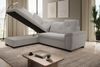 Ecksofa Duarte, Eckcouch L-Form, L-Sofa mit Schlaffunktion und Bettkasten, Sofa Links, Sofa Cord-Stoff, 262 x 103 x 170 cm, Grau Bild 3