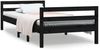 vidaXL Massivholzbett Schwarz 75x190 cm Kiefer 821643 Bild 2