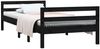 vidaXL Massivholzbett Schwarz 75x190 cm Kiefer 821643 Bild 3