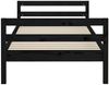 vidaXL Massivholzbett Schwarz 75x190 cm Kiefer 821643 Bild 5