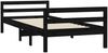 vidaXL Massivholzbett Schwarz 75x190 cm Kiefer 821643 Bild 4