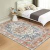Waschbarer Vintage Teppich Wohnzimmer Orient Design 200x290CM Orange Bild 2