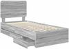 vidaXL Bettrahmen Graues Sonoma 90 x 200 cm Ingenieurs Holz 3412635 Bild 5
