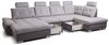 Couchgarnitur REMON mit Schlaffunktion Ottomane Links Grau/ Hellgrau Bild 3
