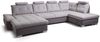Couchgarnitur REMON mit Schlaffunktion Ottomane Links Grau/ Hellgrau Bild 2