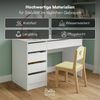 Bellabino 'Nore' Kinderschreibtisch mit 5 Schubladen, beidseitig montierbar, weiß, 77x53x110 cm, Jugendschreibtisch mit Stauraum Bild 5