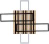 Novel LED-Deckenleuchte 'LONG BEACH', Aluminium braun/schwarz, 73 x 7 x 65 cm, warmweiß Bild 3