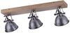 Decken-Wandleuchte, Eisen, Holz, Spots schwenkbar, L 74 cm Bild 2