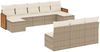 vidaXL 10-tlg. Garten-Sofagarnitur mit Kissen Beige Poly Rattan 3260469 Bild 2