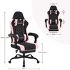 Woltu Gaming-Stuhl (1 St), ergonomisch, Kopfstütze, Fußstütze, Lendenkissen, Netzstoff Bild 2