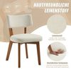 MODFU 4-Fußstuhl 2er-Set, gepolsterter Stoffsitz & Massivholzbeine (Esszimmerstuhl, Polsterstuhl), Polsterstuhl, ergonomisch Bild 4