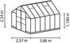 Vitavia Gewächshaus "Domus 9900", smaragd, 9,9 m²,4 mm HKP Bild 4