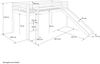 Homestyle4u Spielbett mit Tunnel und Rutsche, Blau, Kiefernholz blau / weiß, 90x200 cm Bild 3