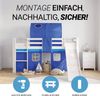 Homestyle4u Spielbett mit Tunnel und Rutsche, Blau, Kiefernholz blau / weiß, 90x200 cm Bild 5