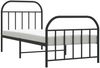 vidaXL Bettgestell mit Kopf- und Fußteil Metall Schwarz 90x190 cm 353645 Bild 5