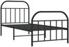 vidaXL Bettgestell mit Kopf- und Fußteil Metall Schwarz 90x190 cm 353645 Bild 3