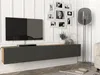 Vente-unique - VIKILA TV unit Holz, Platte GrauBeige - B 29,5 cm x H 29,5 cm x L 180 cm Bild 5