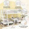 Flieks Etagenbett, Hausbett umwandelbares Unterbett Kiefer 90x200cm+120x200cm Bild 2