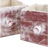 Florists Products Dekokorb Pflanzkasten Shabby Chic Dekoschublade Rot Weiß Blumenkasten Bild 2