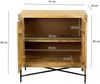 Sideboard Mango Massivholz 91x96cm - Kommode mit 2 Türen - Wohnzimmerschrank mit Metallbeine - Design Anrichte - Standschrank Modern - Kommodenschrank Flurschrank Handmade Bild 4