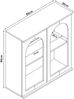 Sideboard Trorhun 80x30x80 cm Grau [en. casa] Bild 3