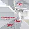 B.K.Licht LED Außen-Wandleuchte, LED fest integriert, Neutralweiß, Außenstrahler, Bewegungsmelder, Wandlampe, 20W 2300 Lumen, IP44, weiß Bild 3