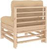 vidaXL Mittelsofa mit Kissen Massivholz Kiefer 825660 Bild 5