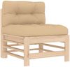 vidaXL Mittelsofa mit Kissen Massivholz Kiefer 825660 Bild 2