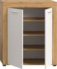 xonox. home Garderobe Jam X8BK6603 Schuhschrank Garderobenschrank Schrank in Wotan Eiche Nb, weiß. ca. 80 x 95 x 35 cm Bild 3