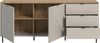 Home affaire Sideboard RAITA, Breite 184 cm, Front mit Desgin-Fräsung, 2 Türen, viel Stauraum (moderne Farbkombi, individuell einsetzbar, Griffe & Füße aus Metall), Kommode, Anrichte, Schrank, Highboard, TV-Board Bild 4
