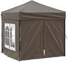 vidaXL Partyzelt Faltbar mit Seitenwänden Taupe 2x2 m 93505 Bild 3