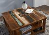 Couchtisch Altholz 90x90x48 mehrfarbig lackiert NATURE OF SPIRIT #105 Bild 4