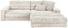 KAWOLA Sofa LANA Ecksofa Cord cremeweiß Recamiere rechts 83 x 205 x 296 cm Bild 3