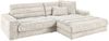 KAWOLA Sofa LANA Ecksofa Cord cremeweiß Recamiere rechts 83 x 205 x 296 cm Bild 2