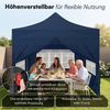 STEELSØN 'Rynara' Pavillon 2x2 m, blau, wasserdicht, stabil und UV-beständig, Faltpavillon 3-fach höhenverstellbar, Gartenpavillon mit 4 Seitenteilen, Pop Up Pavillon inkl. Tragetasche Bild 3